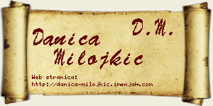 Danica Milojkić vizit kartica